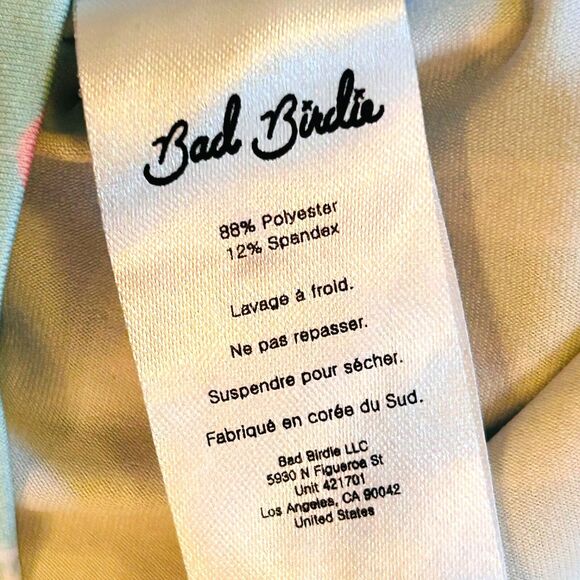 Bad Birdie Polo Shirt Mens XL Retro Print Performance Golf Bowling Stretch - Picture 11 of 12